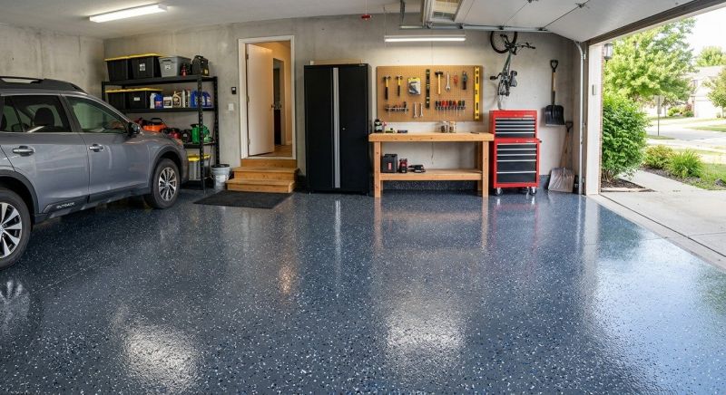 Garage Floor Epoxy Installation in Raleigh, NC