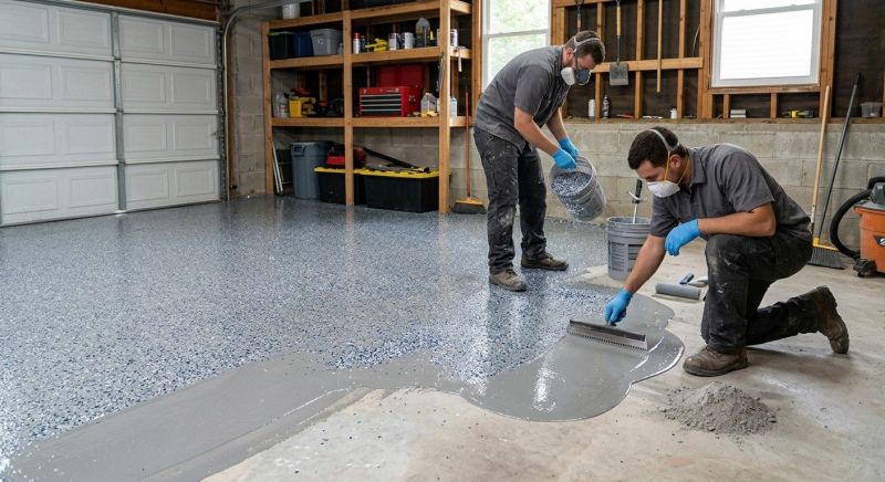 Garage Floor Staining in Greensboro, NC